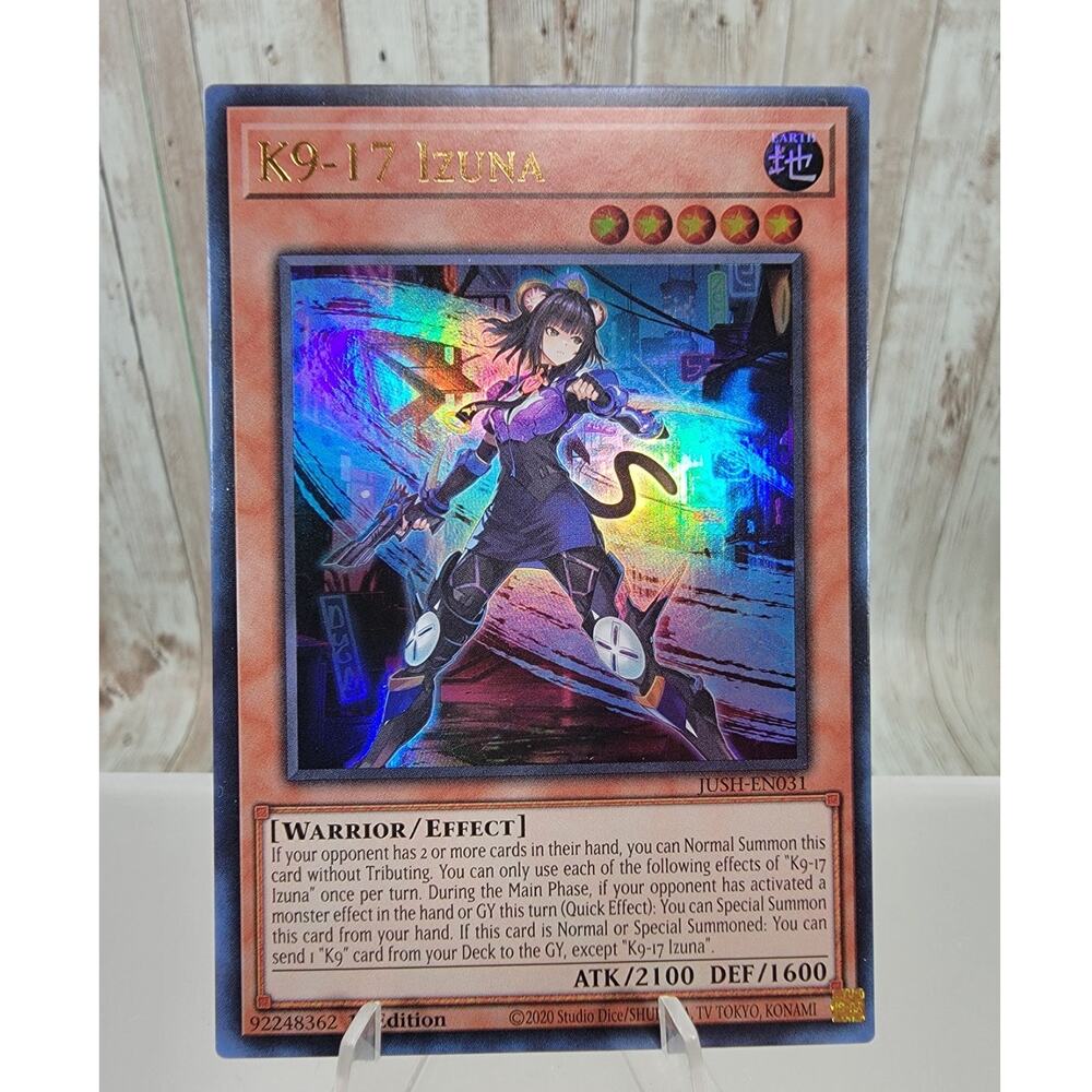 Yu-Gi-Oh! JUSH EN031 K9 17 Izuna English 1st Edition Ultra Rare Justice Hunters